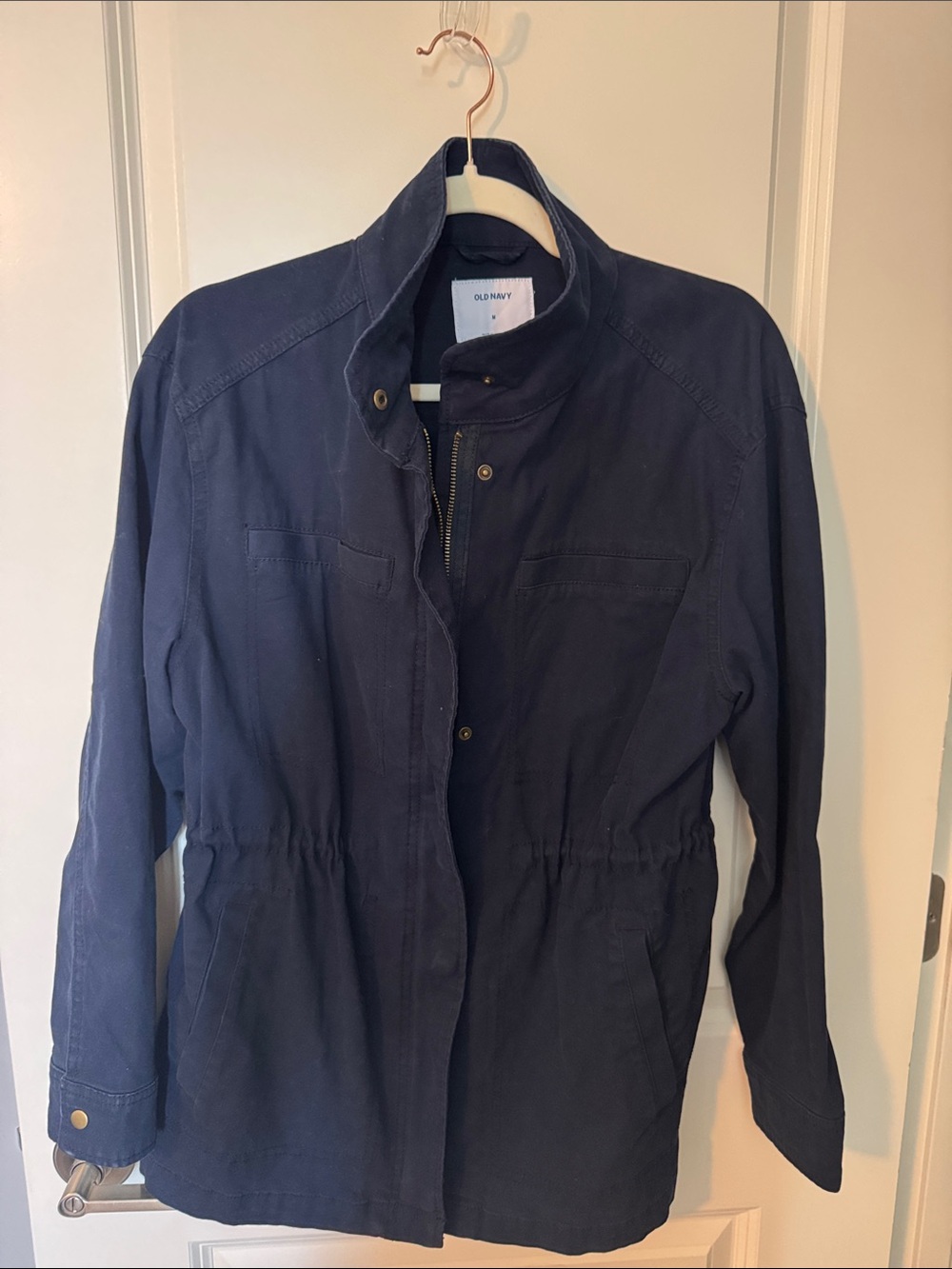 Old Navy Dark Navy Utility Jacket with Stand Collar